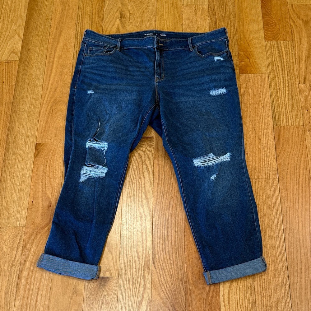 Old Navy Dark Blue Boyfriend Jeans